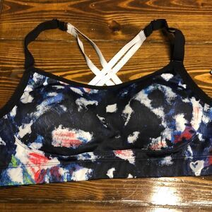 NWT SHOACTIVE Printed Sports Bra Size L